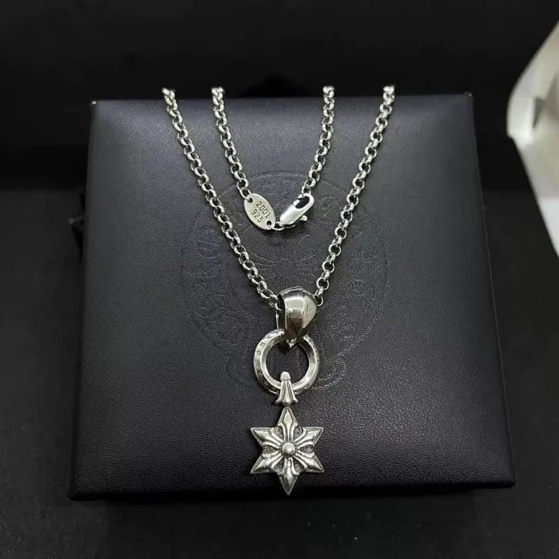 Chrome Hearts Cross Pendant Necklace Sterling Silver