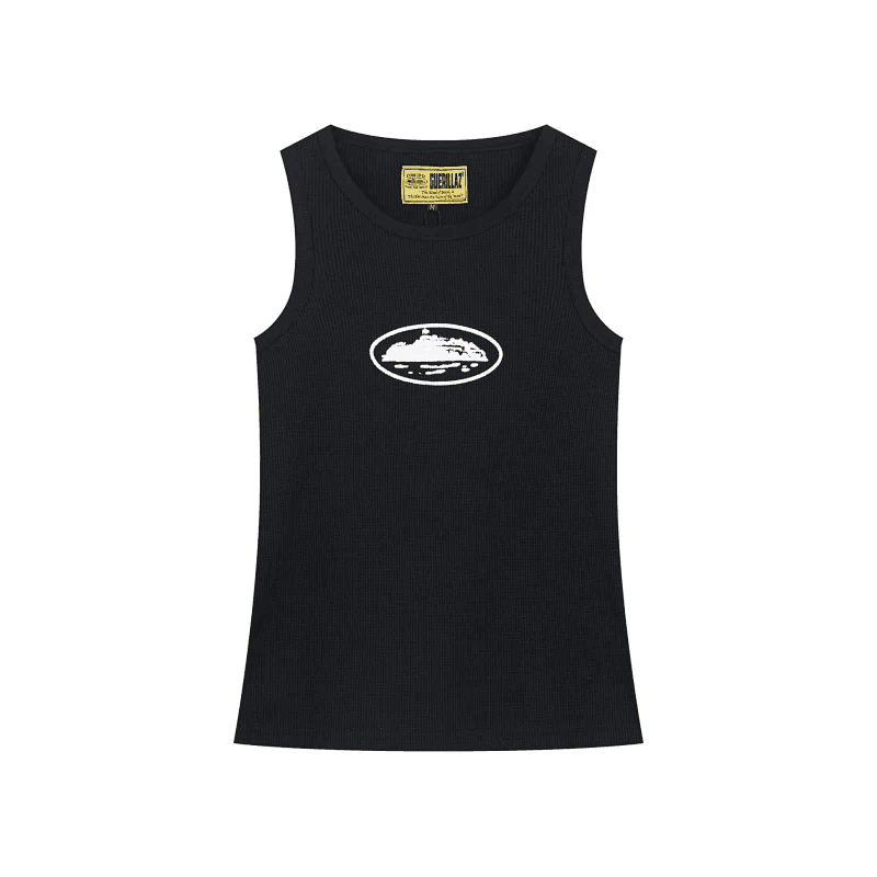Chrome Hearts Ribbed Tank Top White Logo