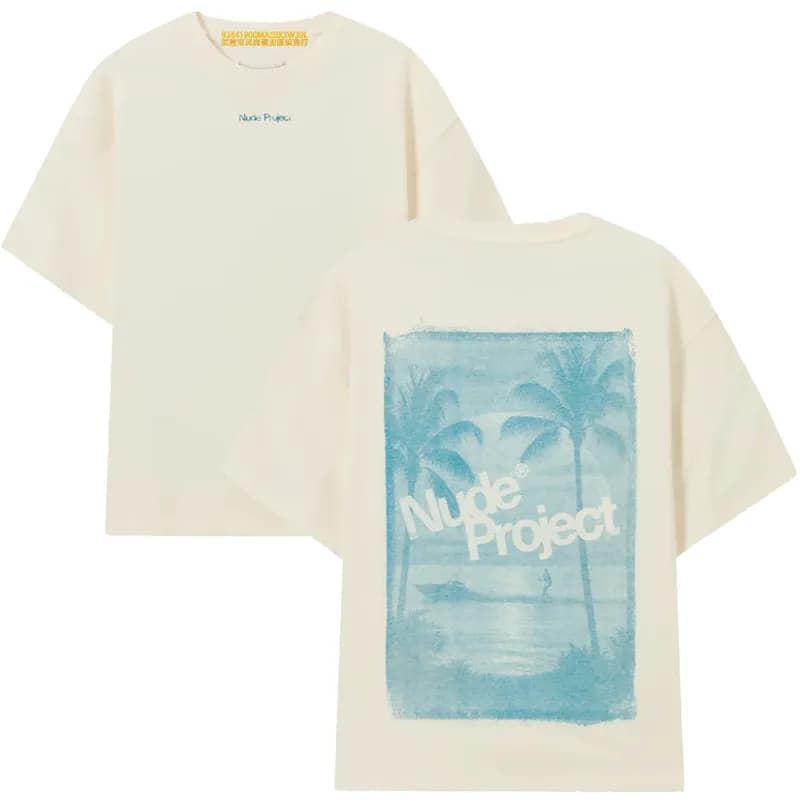 Nude Project Graphic Tee Palm Tree Print