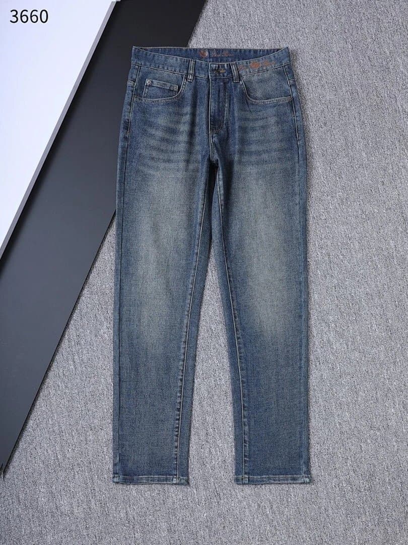 Prada Flared Jeans Embroidered Logo — 71