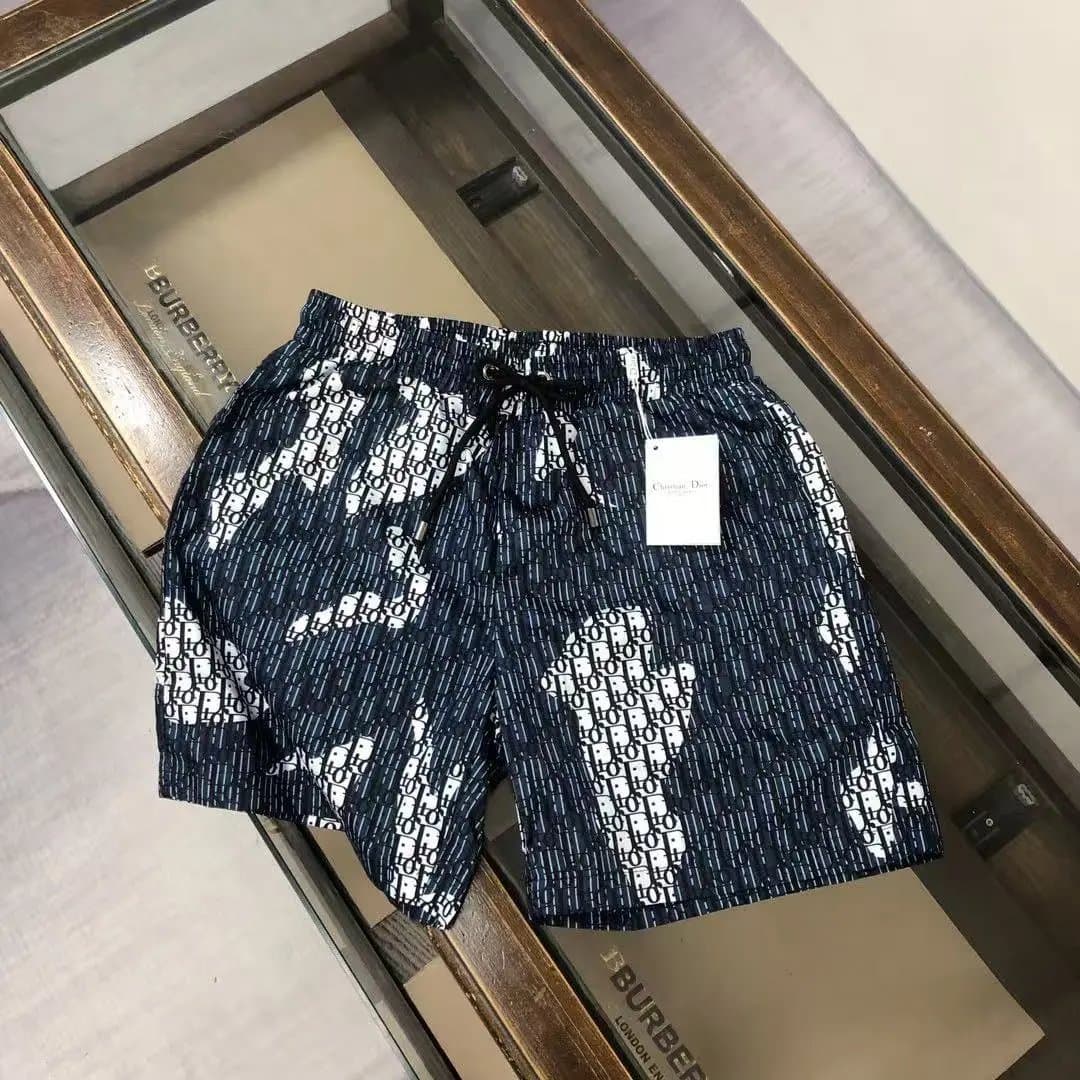 Dior Logo-Print Swim Shorts Oblique CD Pattern