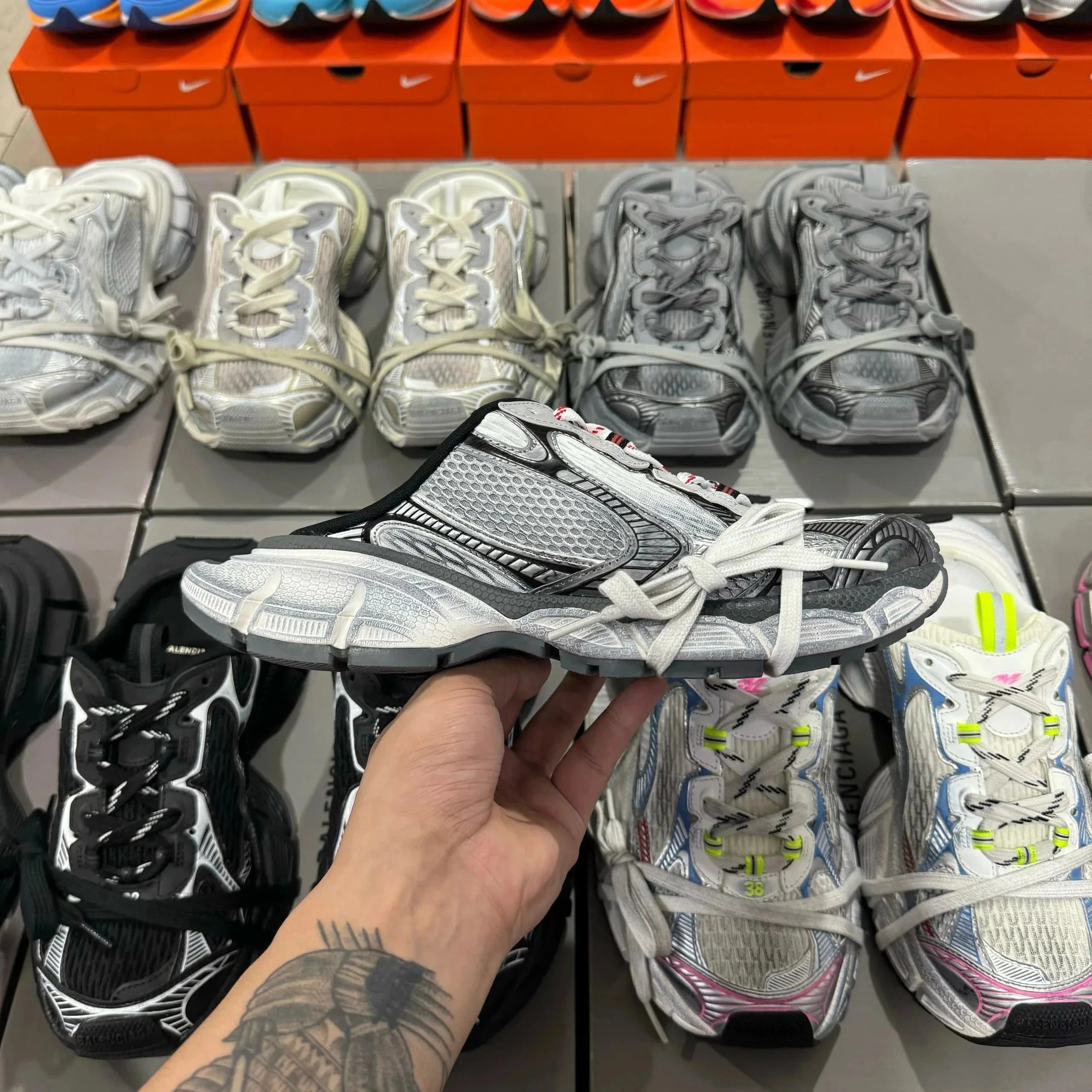 Balenciaga Triple S Silver Mesh