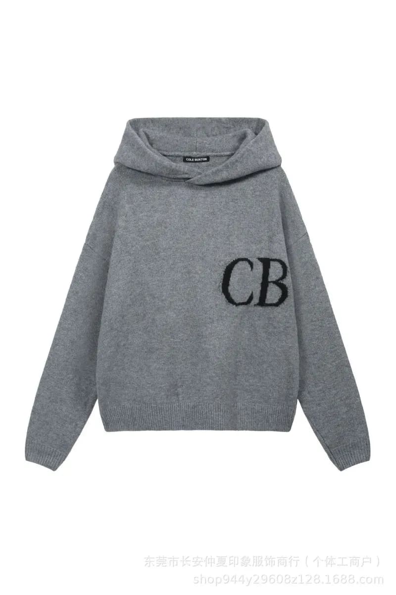 Corteiz CB Logo Shorts Terry Knit — C7030灰色连帽卫衣