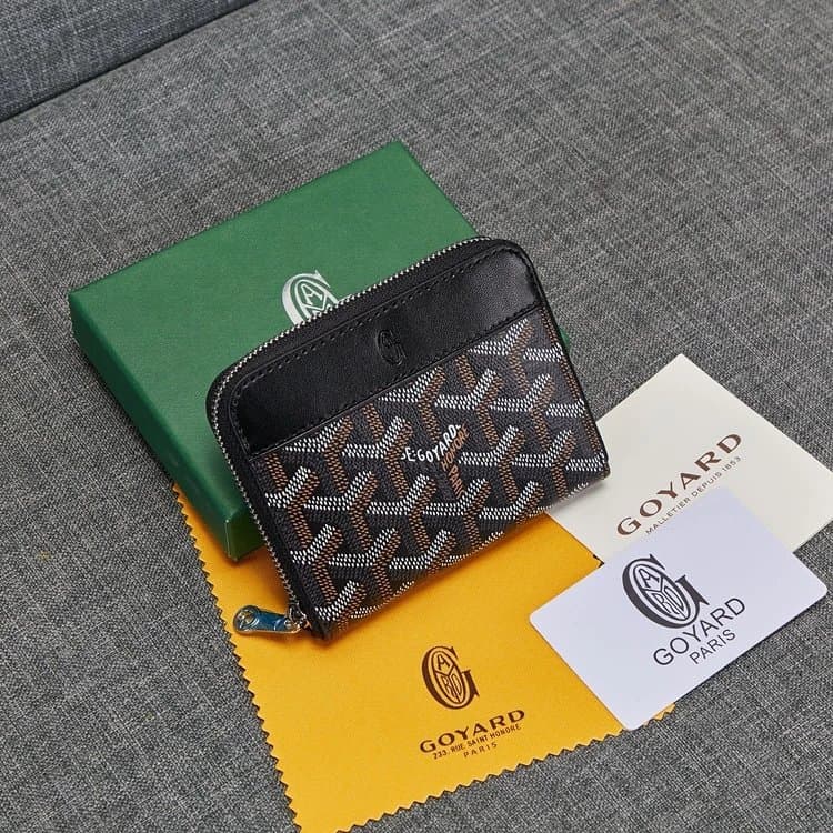 Goyard Bifold Wallet Chevron Pattern — 款式3新黑色