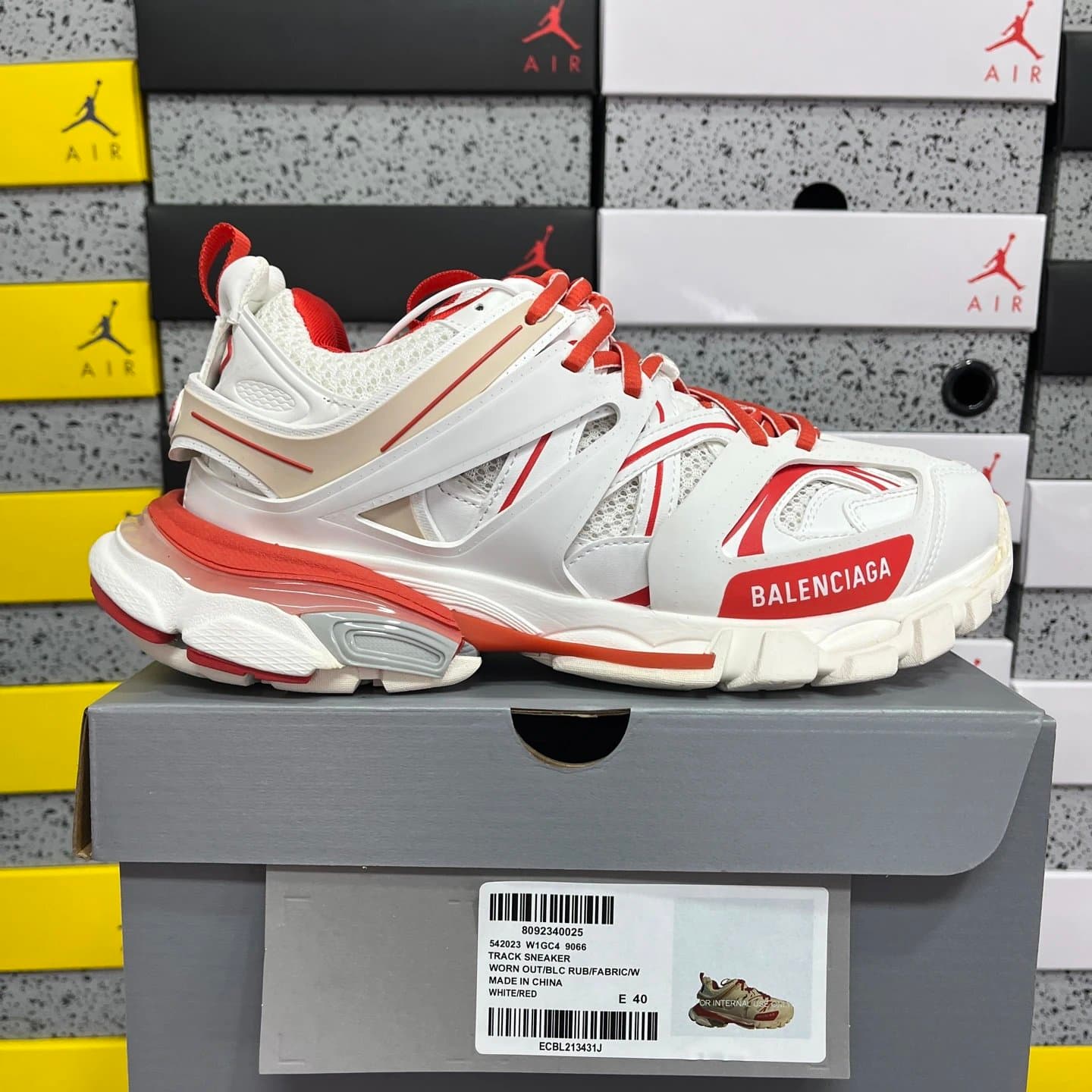 Balenciaga Track Sneaker White/Red