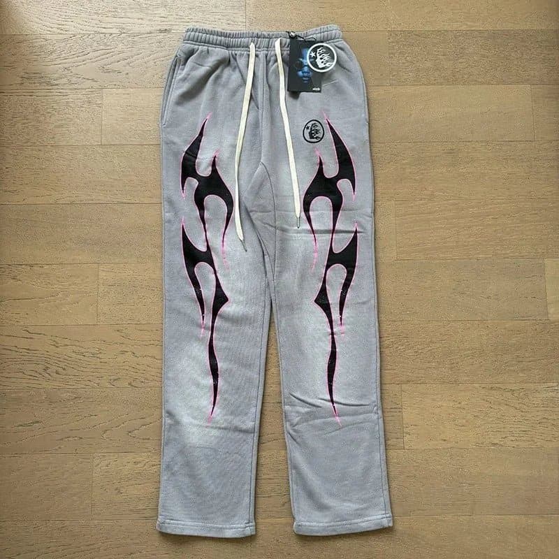 Flared Sweatpants Hellstar Graphic Print — A30