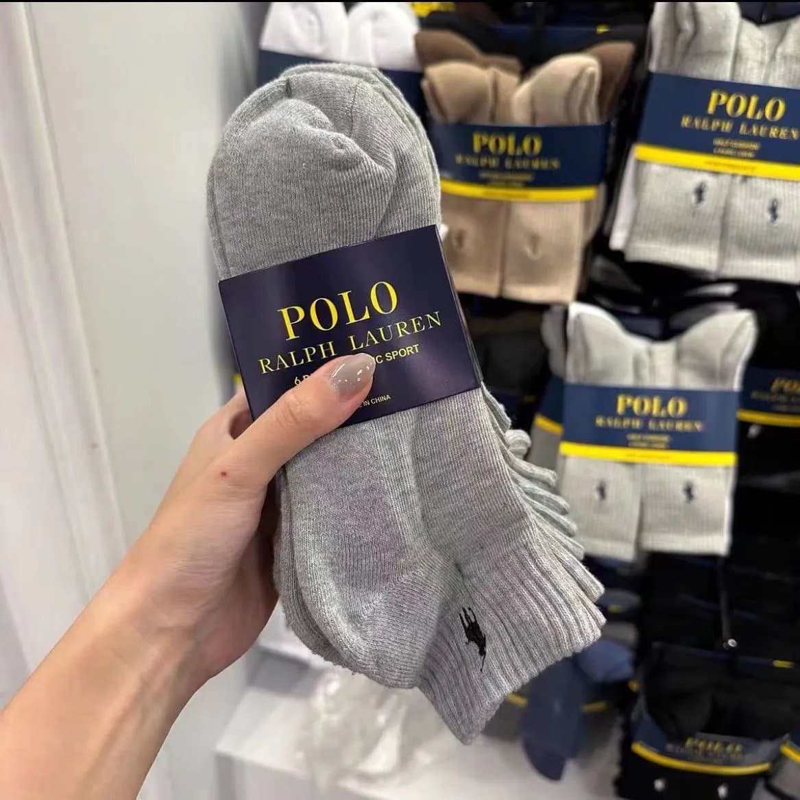 Polo Ralph Lauren Classic Sport Socks 6-Pack — 38-44 · Gray Mid-6 Pairs