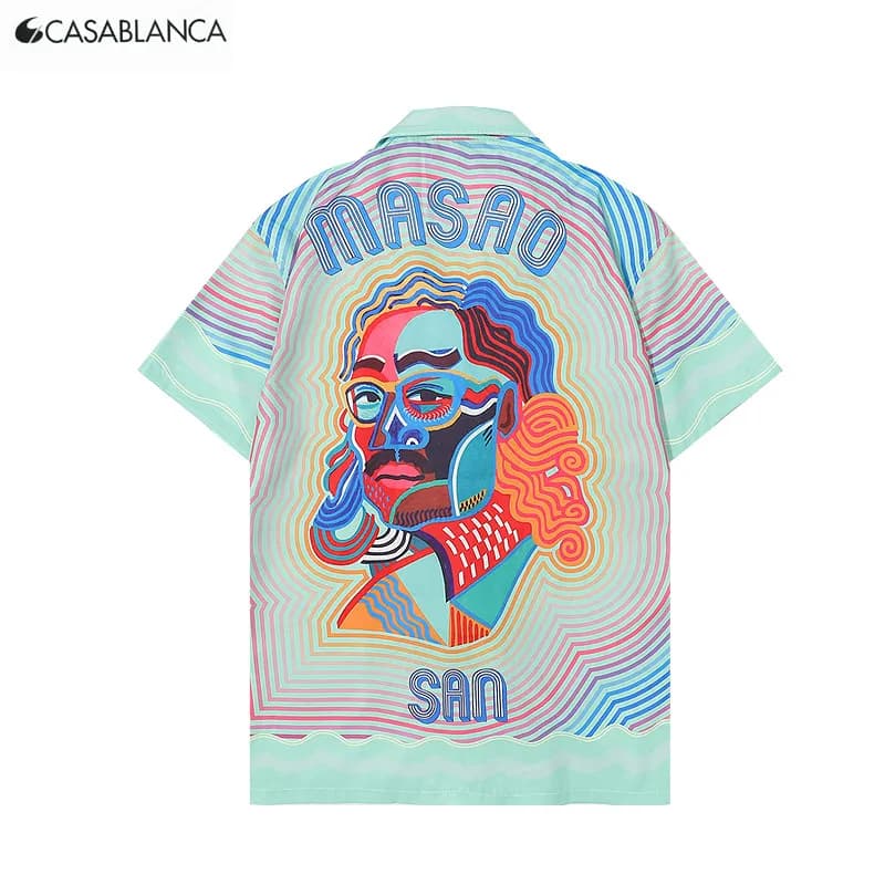 Casablanca Short-Sleeve Shirt MASAO Graphic Print