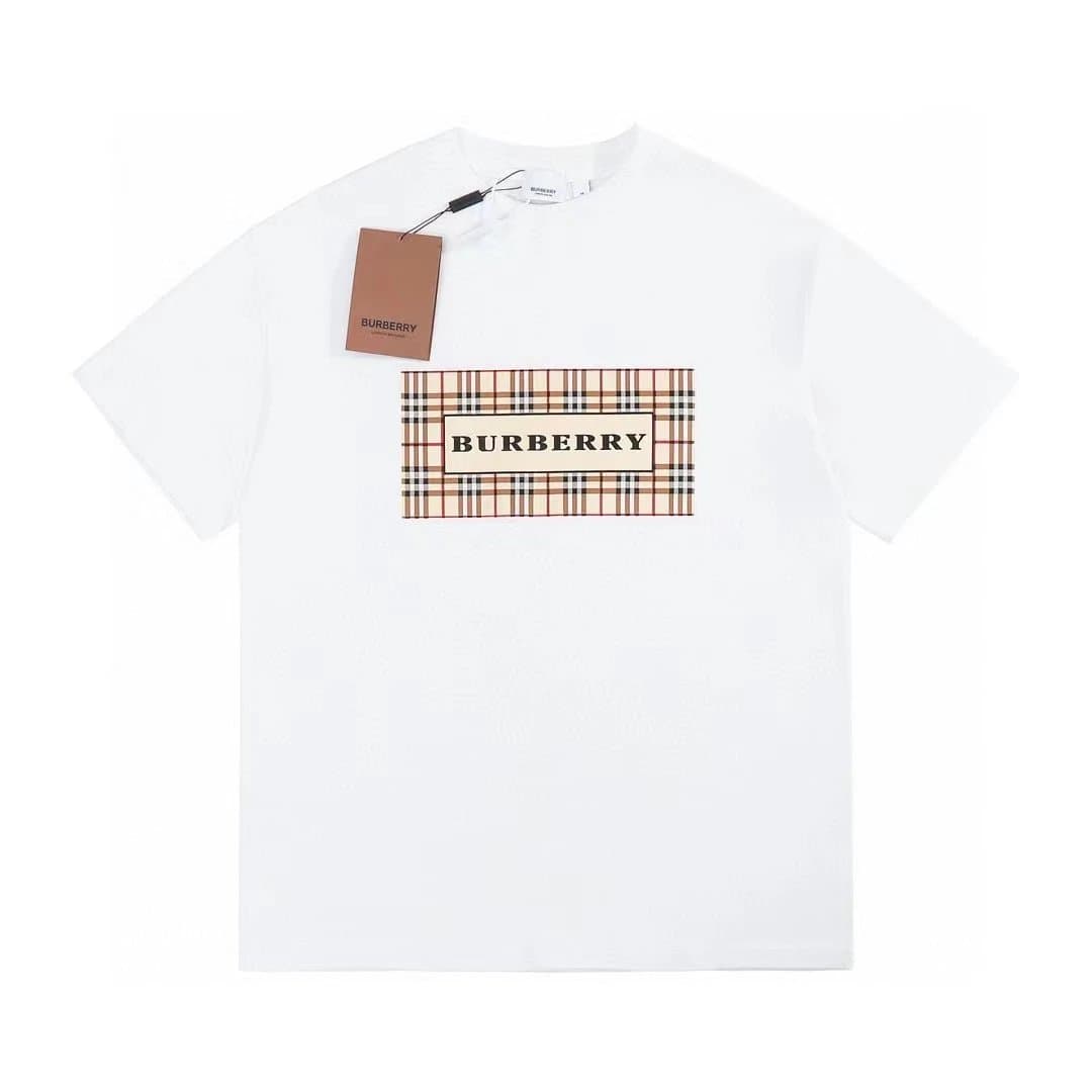 Burberry Graphic Tee Checkered Bear Logo — 34