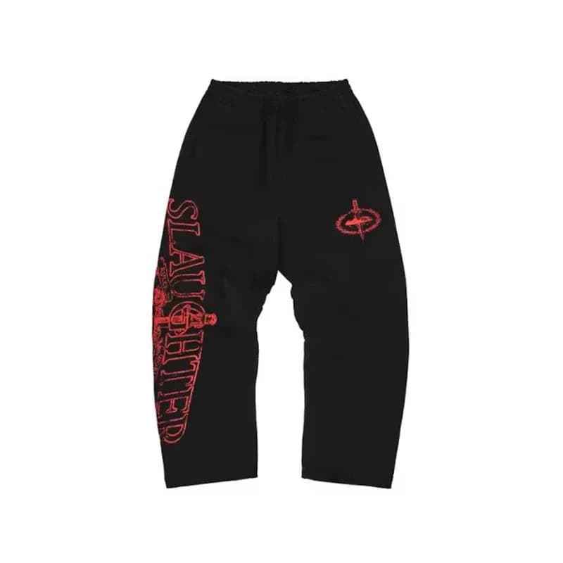 Travis Scott Slaughter Sweatpants Red Logo
