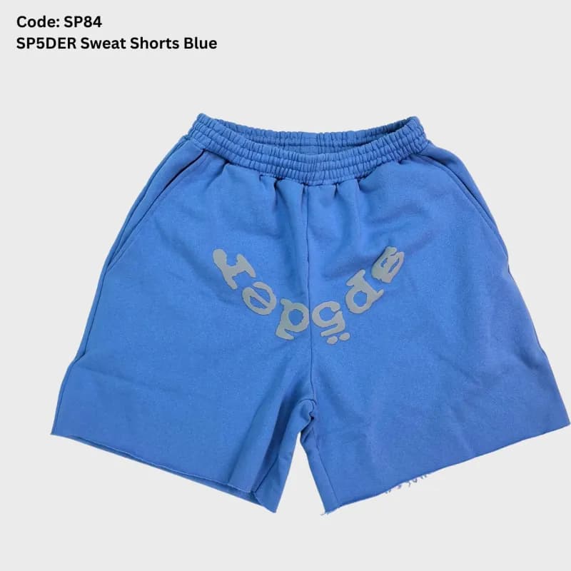 Sp5der Sweat Shorts Blue