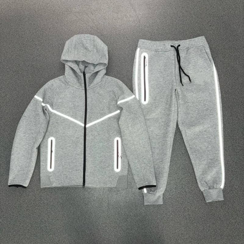 Nike Tech Fleece Hoodie and Joggers Reflective Stripe