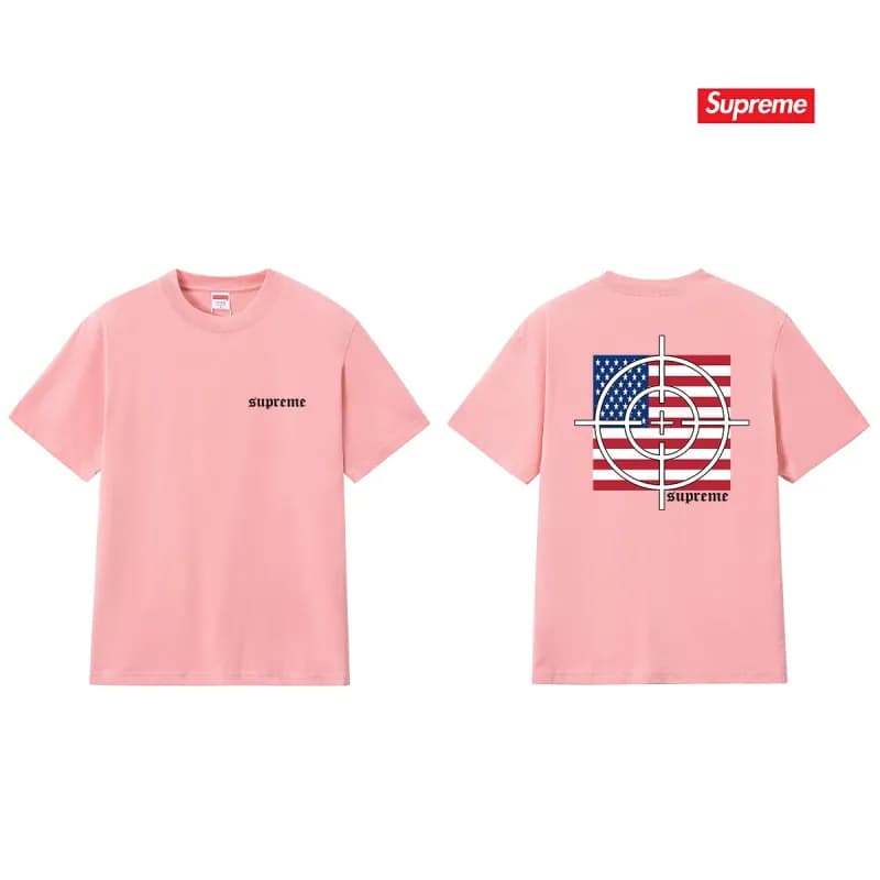 Supreme T-Shirt Graffiti Logo — S311粉色