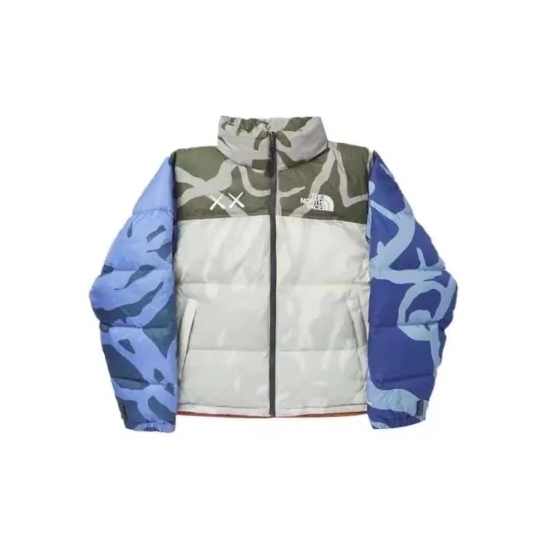 The North Face Nuptse Jacket Black/Grey Camo — 19