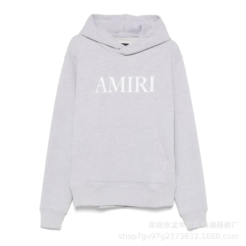 Amiri Logo Hoodie White Print — CA008