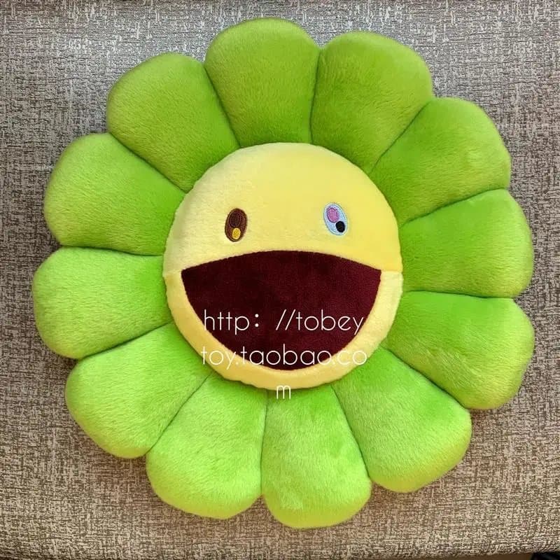 Takashi Murakami Flower Cushion Smiling Face