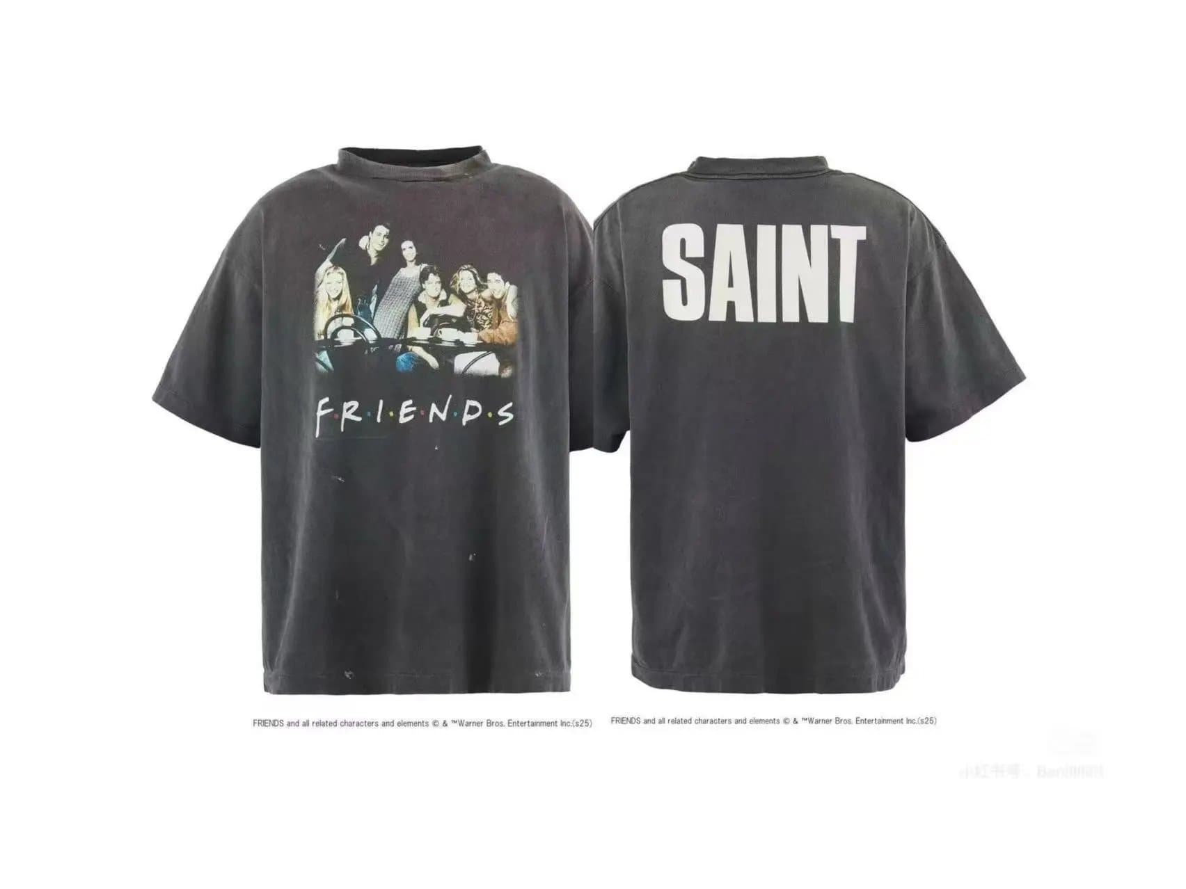 Saint Laurent Graphic T-Shirt Angel Flame Print — ST999