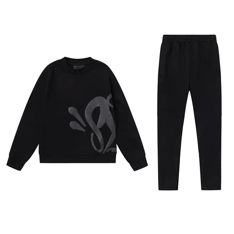 Sp5der Balaclava Graffiti Logo — 09黑色卫衣套装
