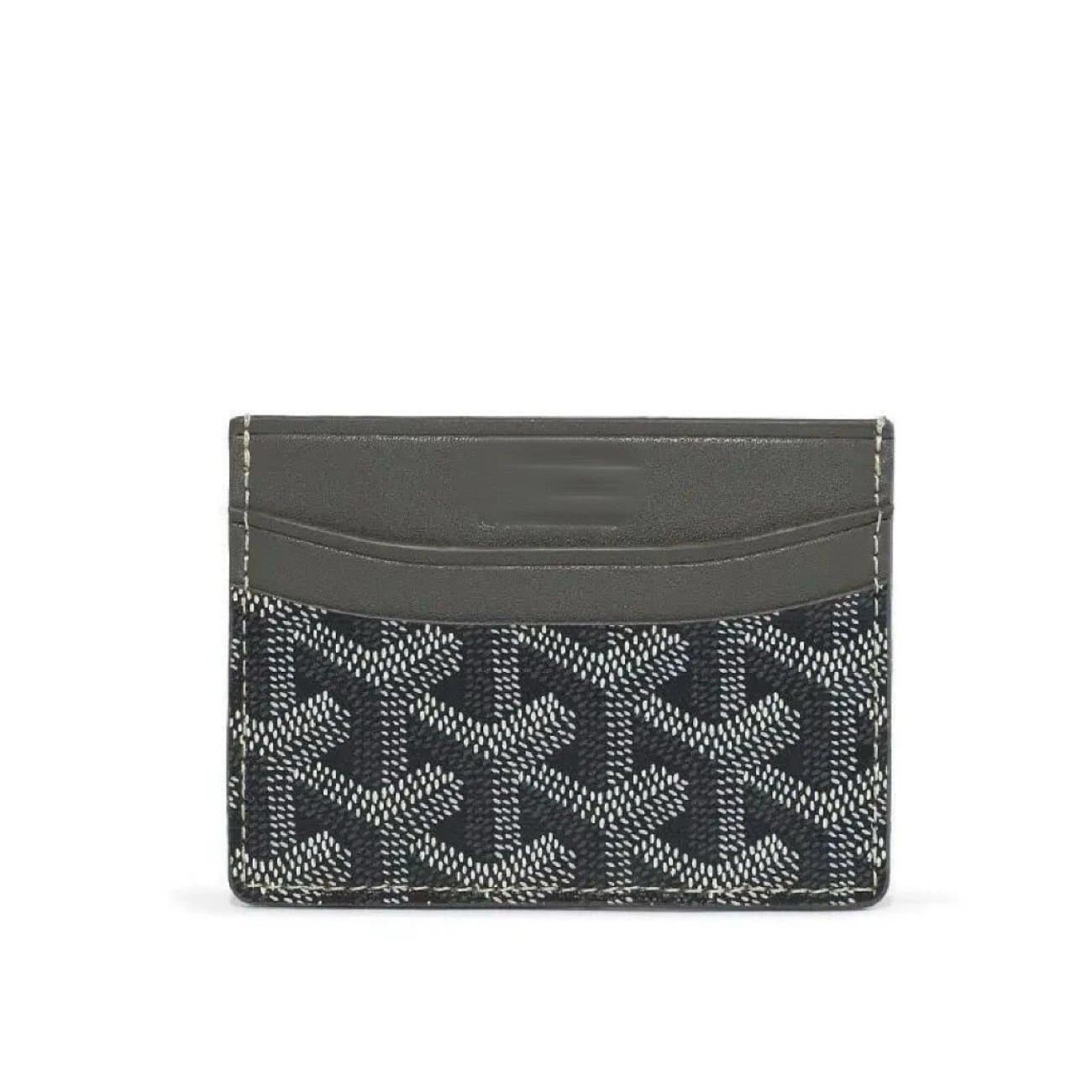Goyard Saint Louis Card Holder Red Goyardine Canvas — 深灰