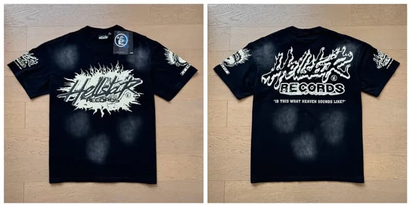 Hellstar STUDIOS Tee Flame Logo — 696洗水黑