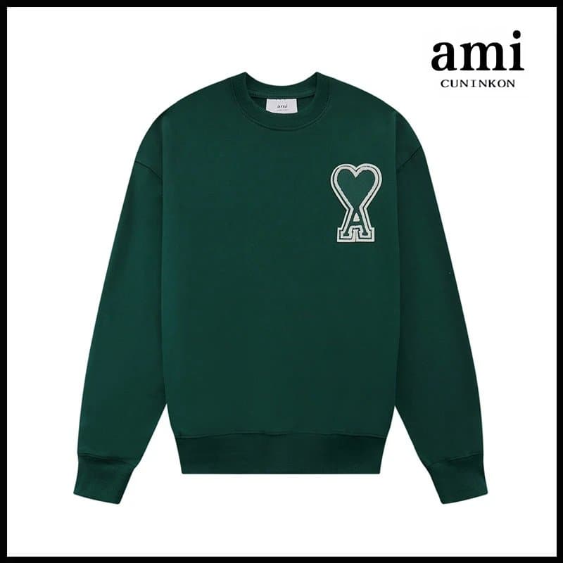 AMI Paris Crewneck Sweatshirt Heart Logo