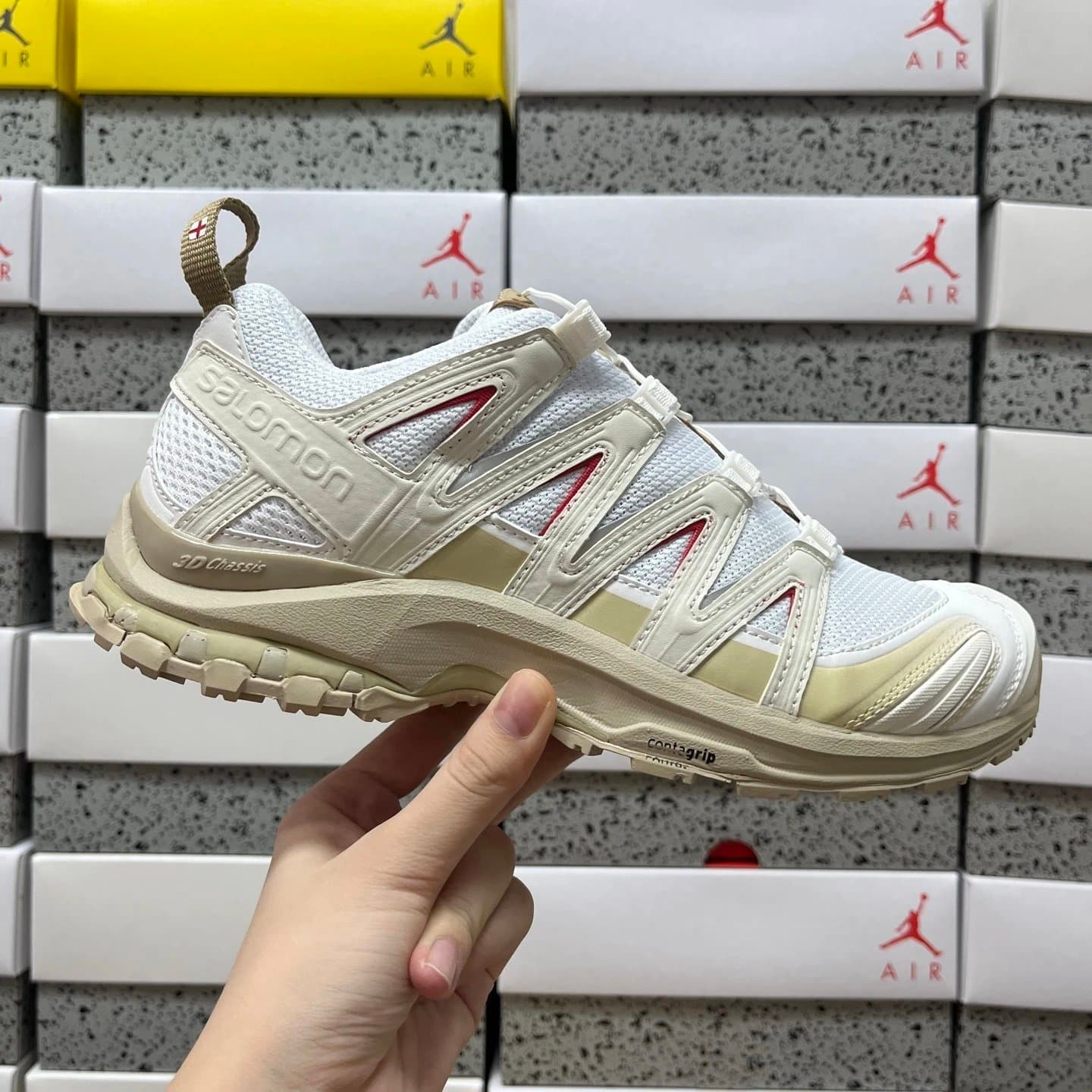 Salomon XT-6 White Beige Red