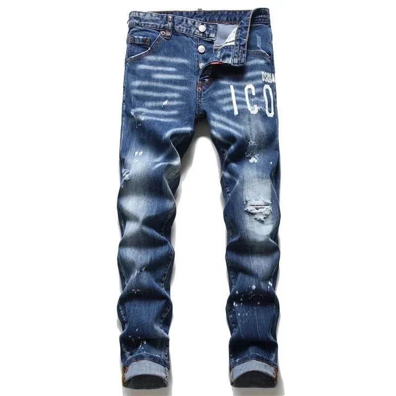 Diesel Distressed Slim Jeans ICON Print