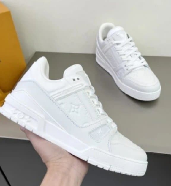 Louis Vuitton LV Trainer Pink Monogram — 6 全白