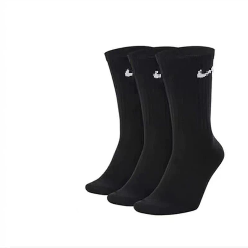Nike Everyday Essential No-Show Socks 3-Pack — 四季高筒黑色