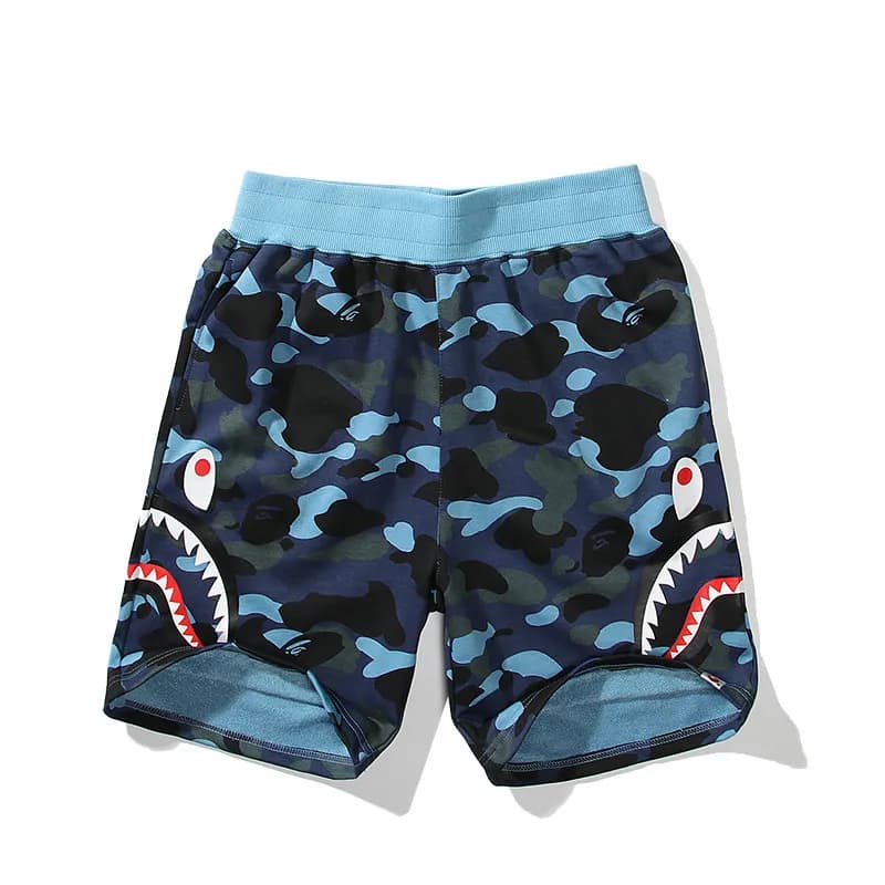 BAPE A Bathing Ape Shorts All-Over Logo Print — D0227032