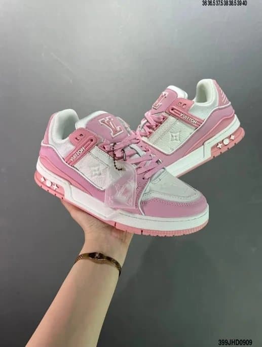 Louis Vuitton LV Trainer Monogram Pink