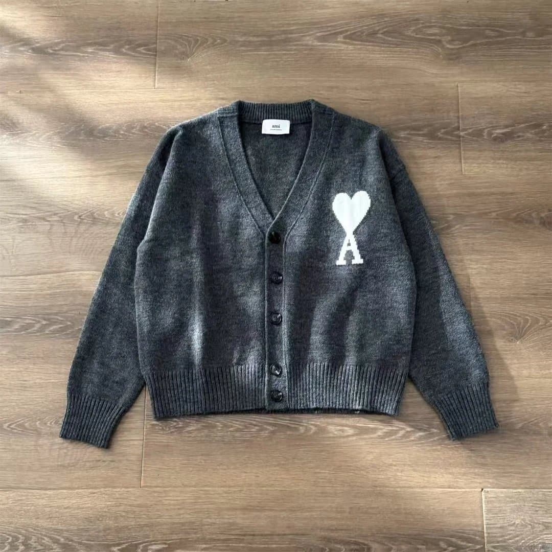 AMI Paris Cardigan Heart Logo