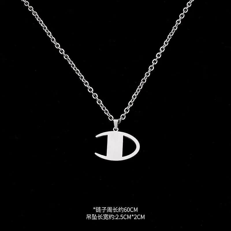Champion C Logo Necklace Brushed Metal