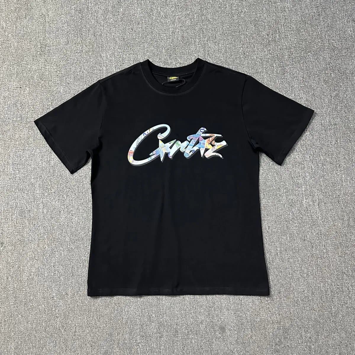 Corteiz T-Shirt CRTZ Script Logo — 3136 ( 黑色 )
