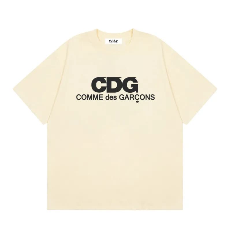 Comme des Garçons Heart Logo T-Shirt Light Blue with Red Heart — 12 apricot
