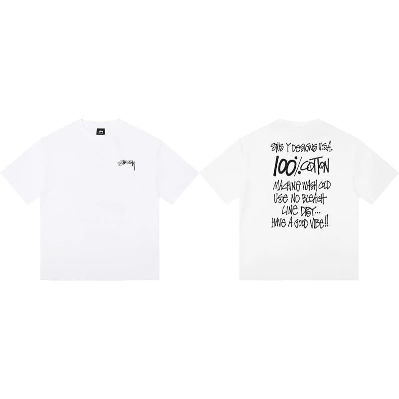 Stüssy Graphic Tee S Logo Script — White 4