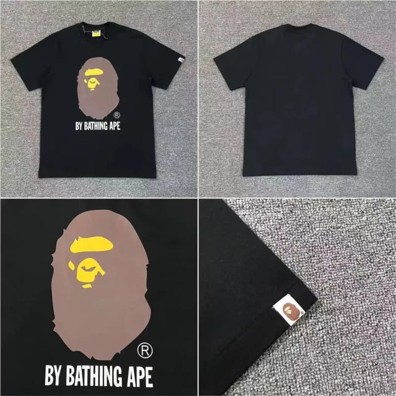 BAPE Ape Head Tee Brown Ape Head with Yellow Accents
