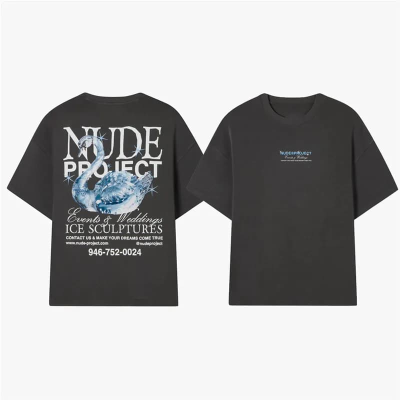 Broken Planet Graphic Tee Ice Swan Print