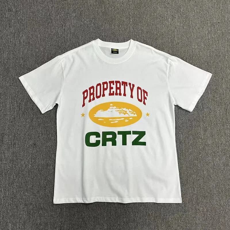 Corteiz Logo Tee Rainbow Gradient Logo — 黑26
