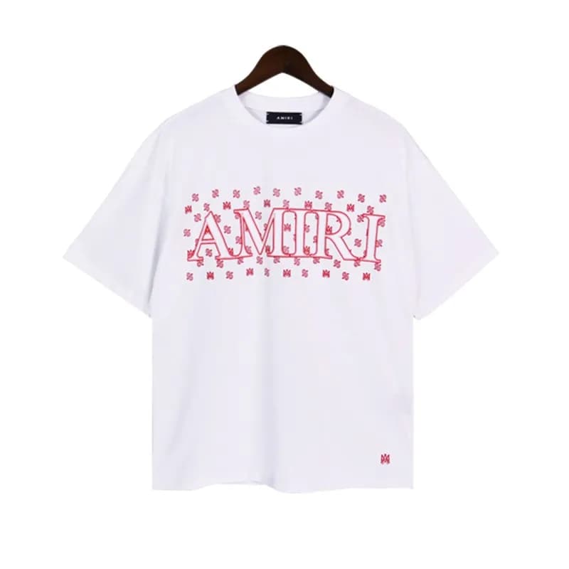Amiri Logo T-Shirt Embroidered Script — 2167 白