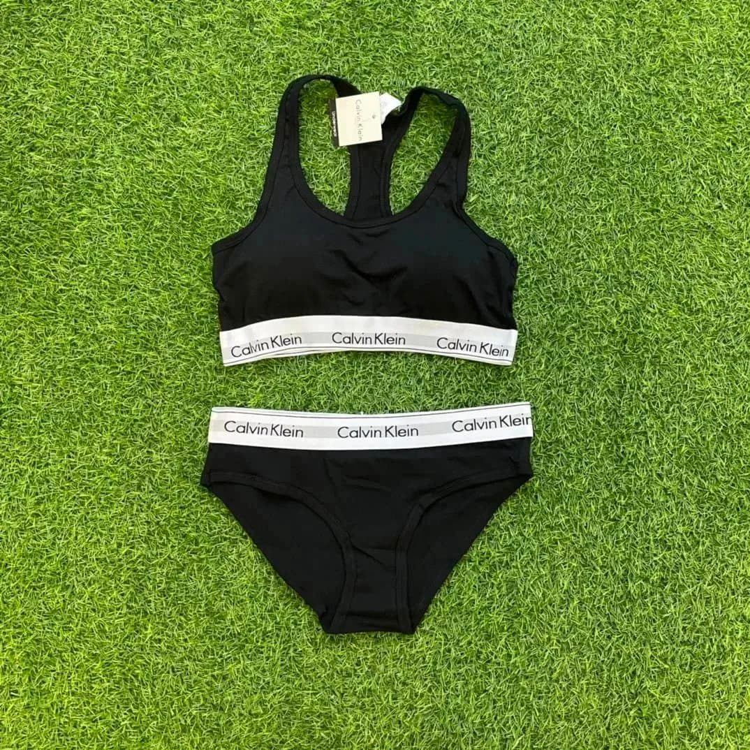 Calvin Klein Modern Cotton Bralette & Brief Set Logo Waistband