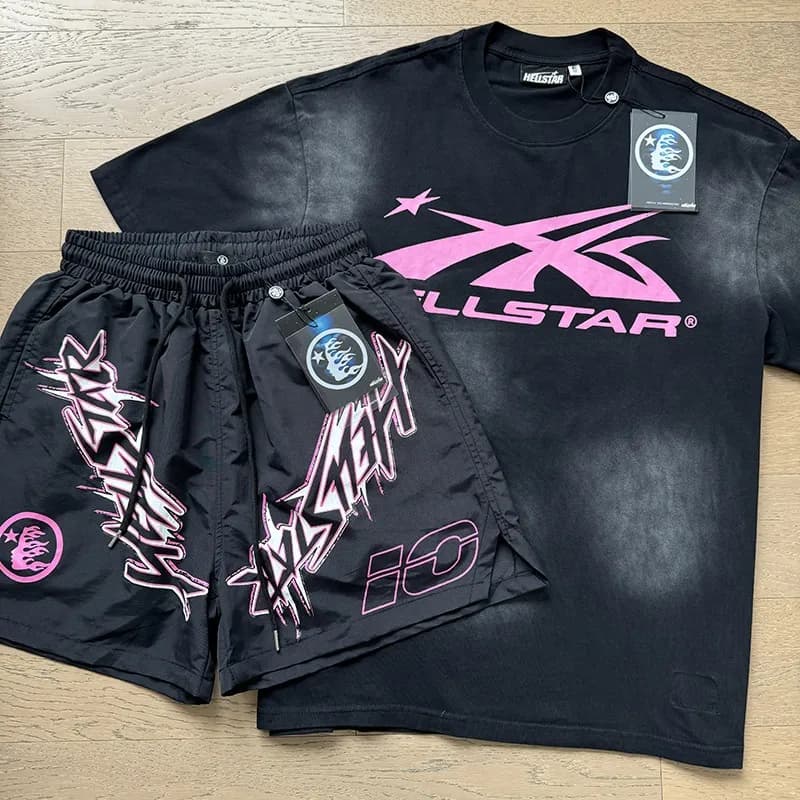 Hellstar Flame Graphic Set Washed Grey — 661-708套装