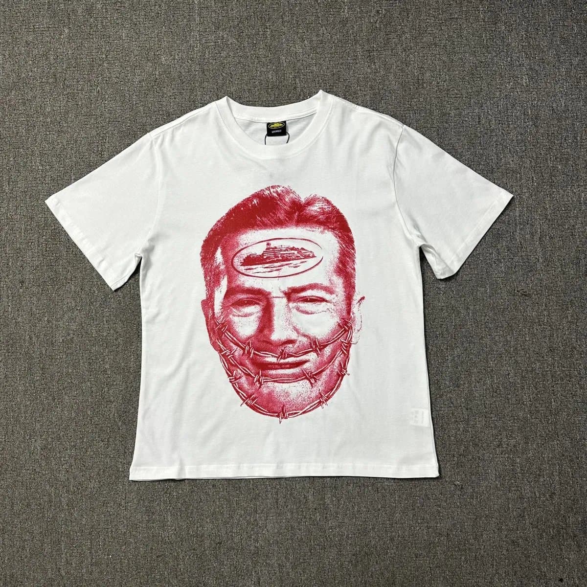 Corteiz T-Shirt CRTZ Script Logo — 3220（白色）