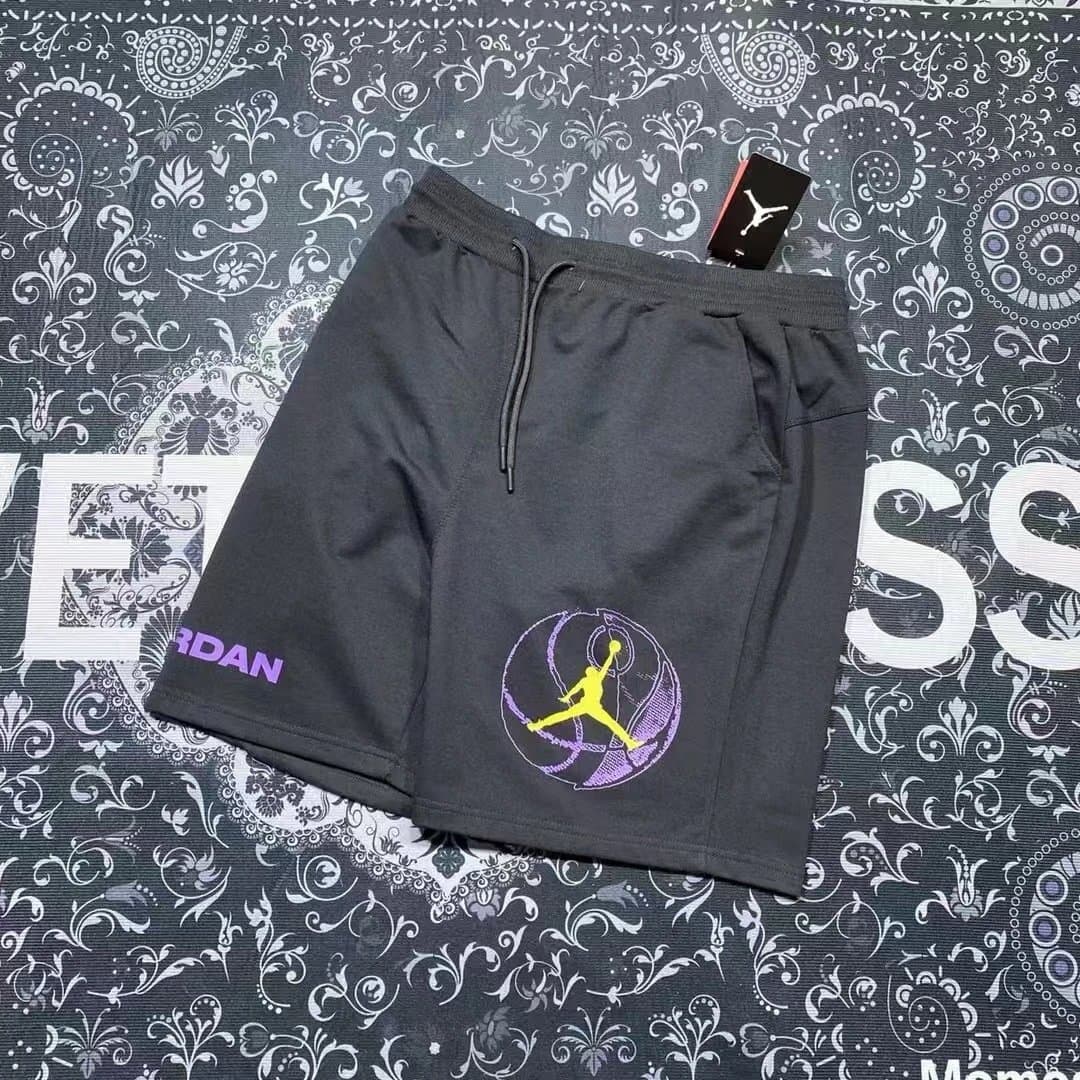 Jordan Jumpman Shorts Purple and Yellow Logo
