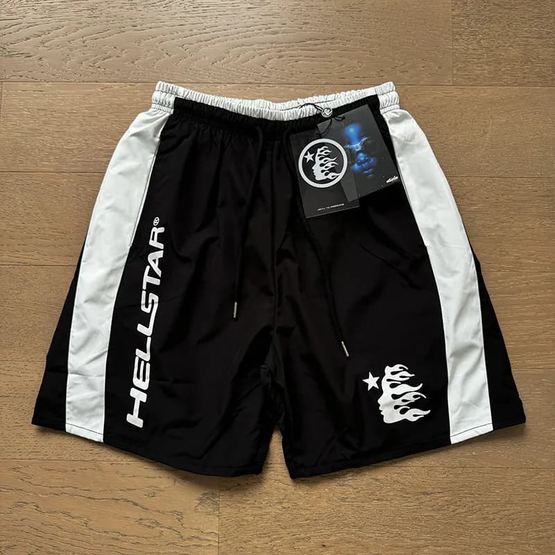 Sp5der Flame Shorts Gradient Flame Print — 751 黑色