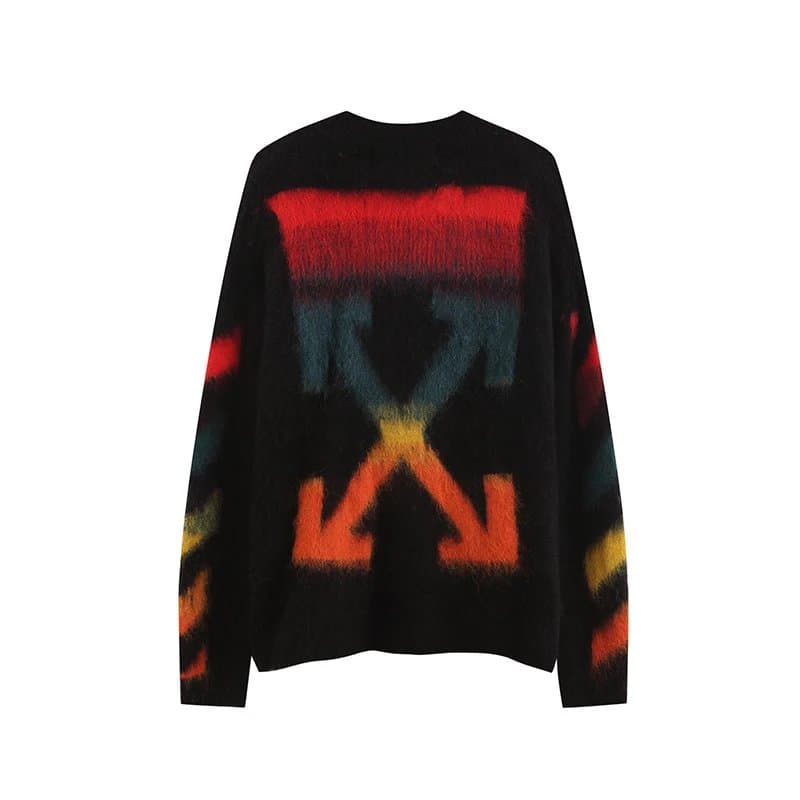 Off-White Arrow Knit Sweater Olive Arrows — 328#黑色