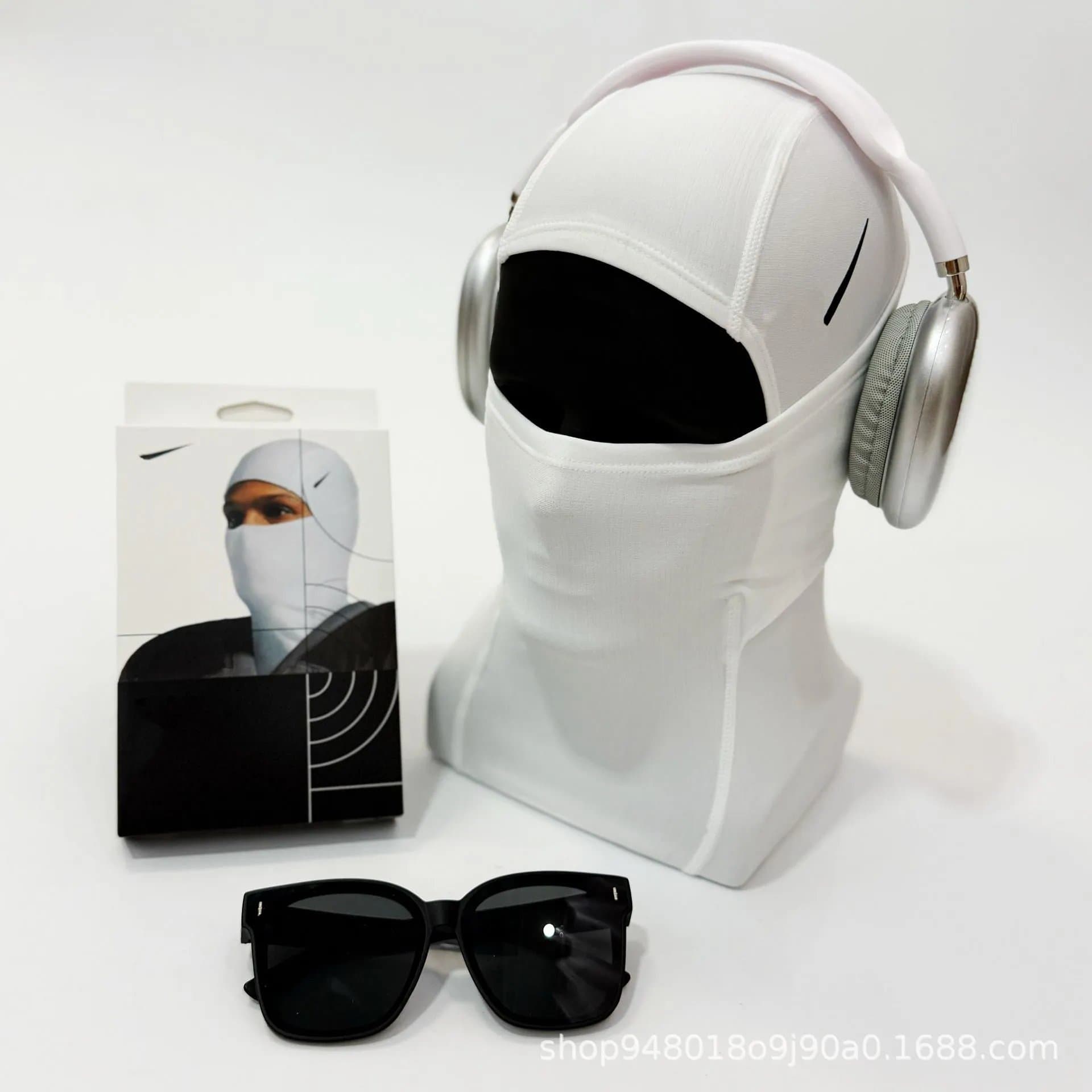 Nike Sunglasses Matte Black — 均码 · 白色面罩
