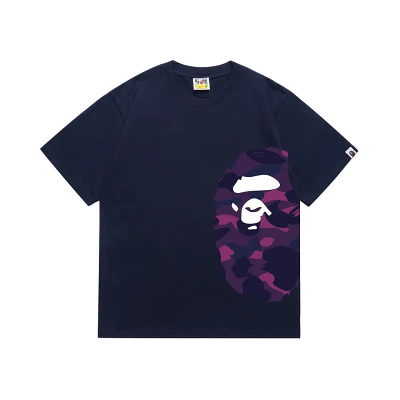 BAPE Ape Head Tee Multi-Color Camo Print — 1325藏青色