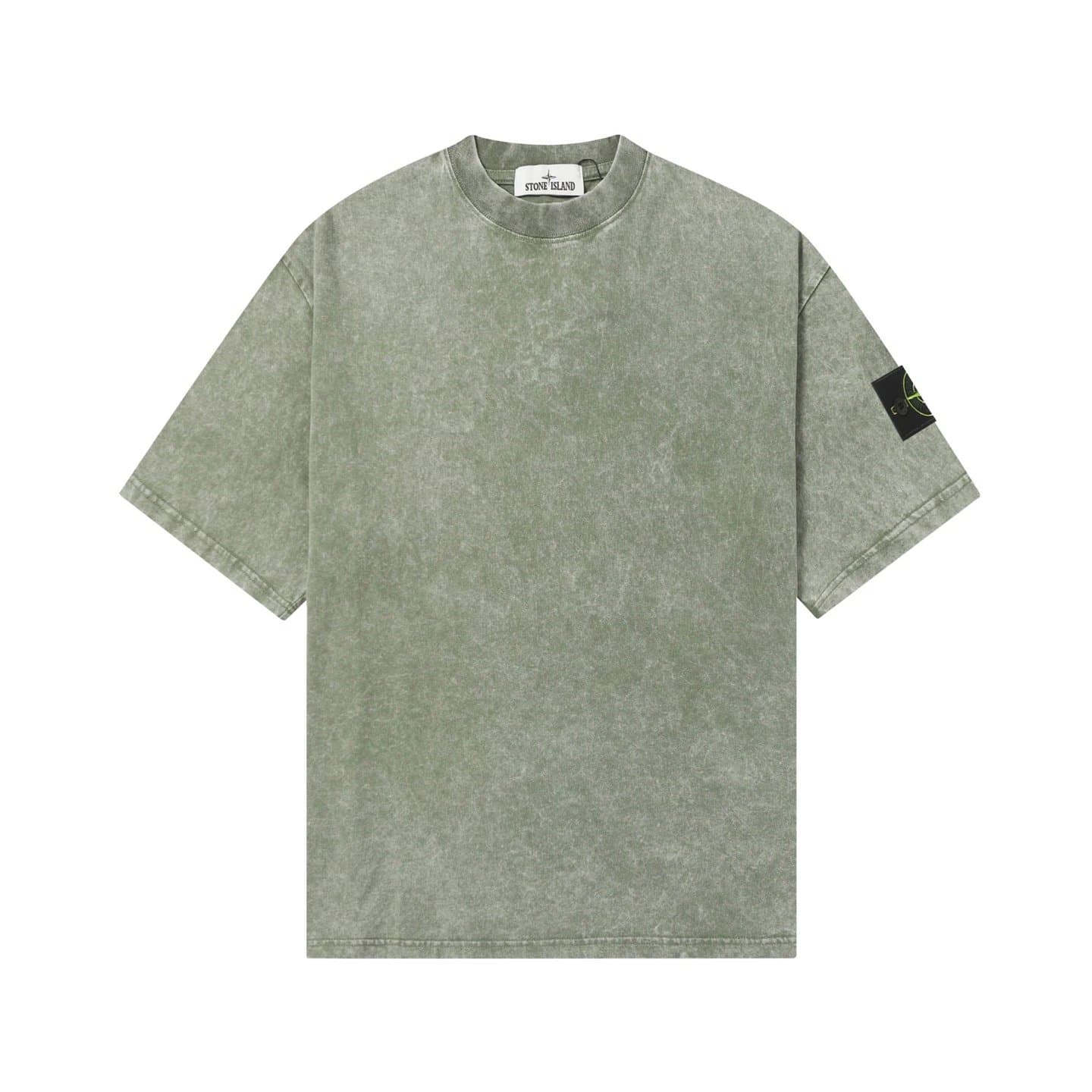 Stone Island Zip-Up Hoodie Light Blue — 短袖洗水绿色