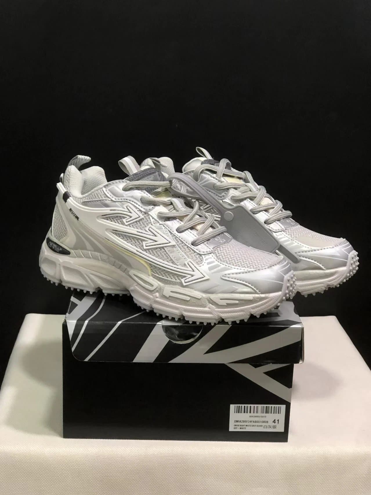 Off-White x Nike React Phantom White Grey Silver